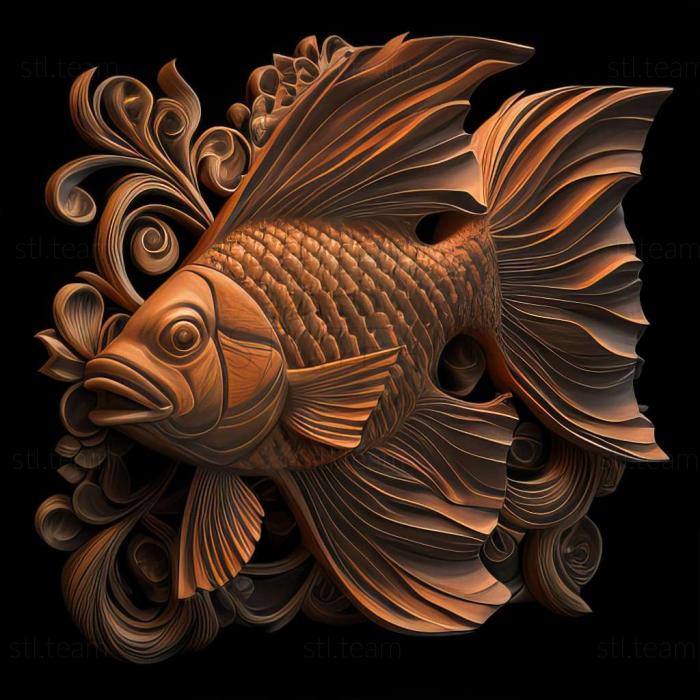 3D model Gnatonem Peters fish (STL)